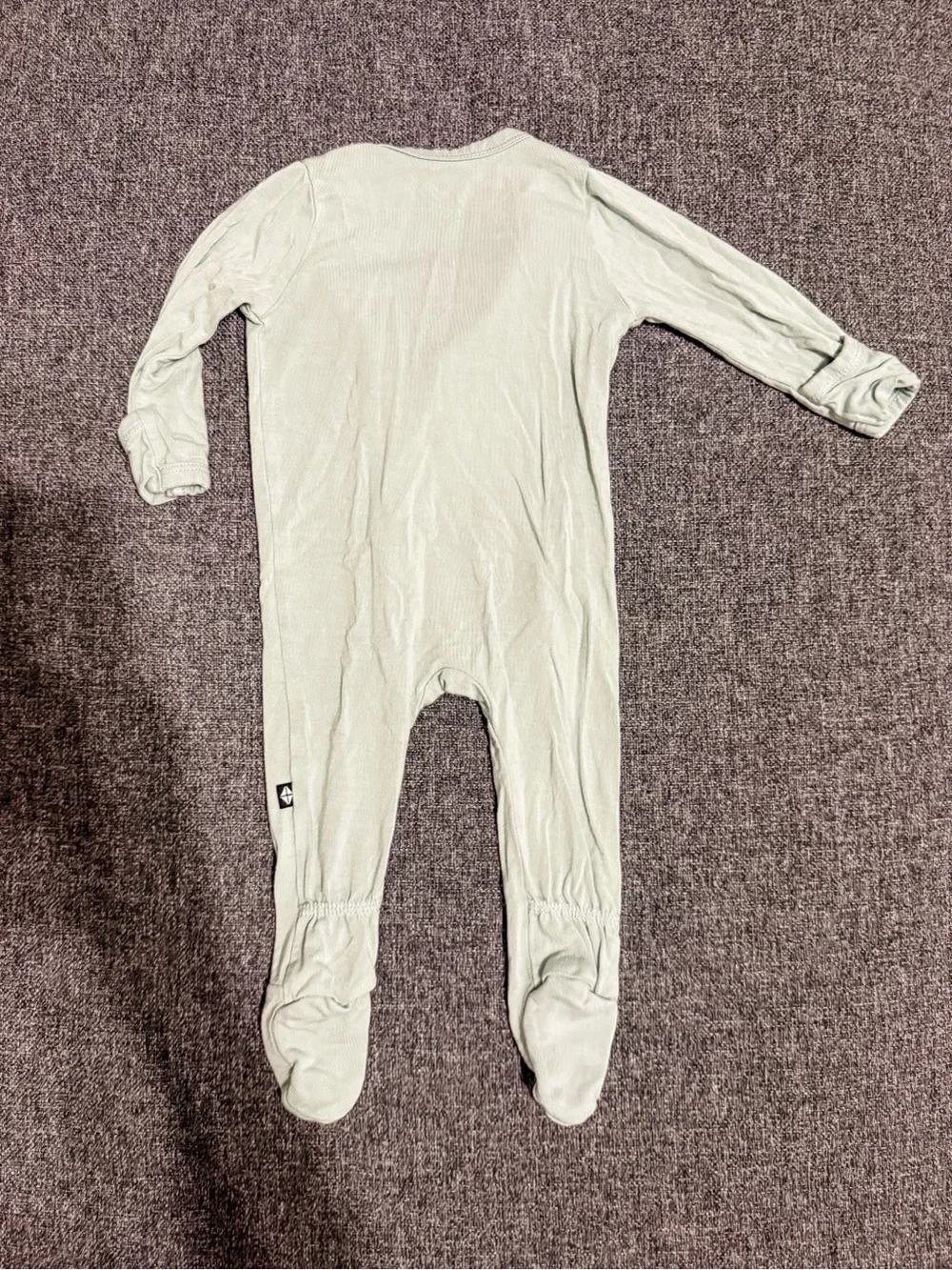 Kyte Baby Footed One-Piece Zipper Sleepwear in Sage